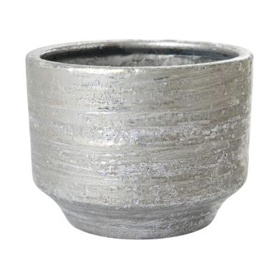 Topf glasiert farbverlauf silber