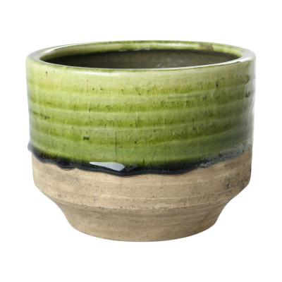 Topf glasiert farbverlauf grün