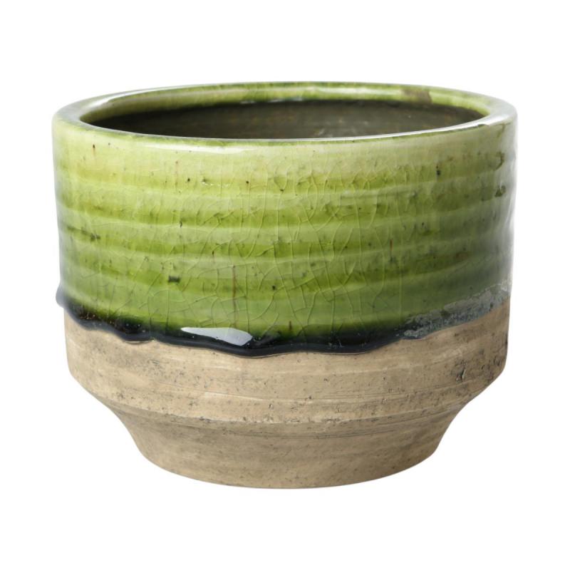 Topf glasiert farbverlauf grün