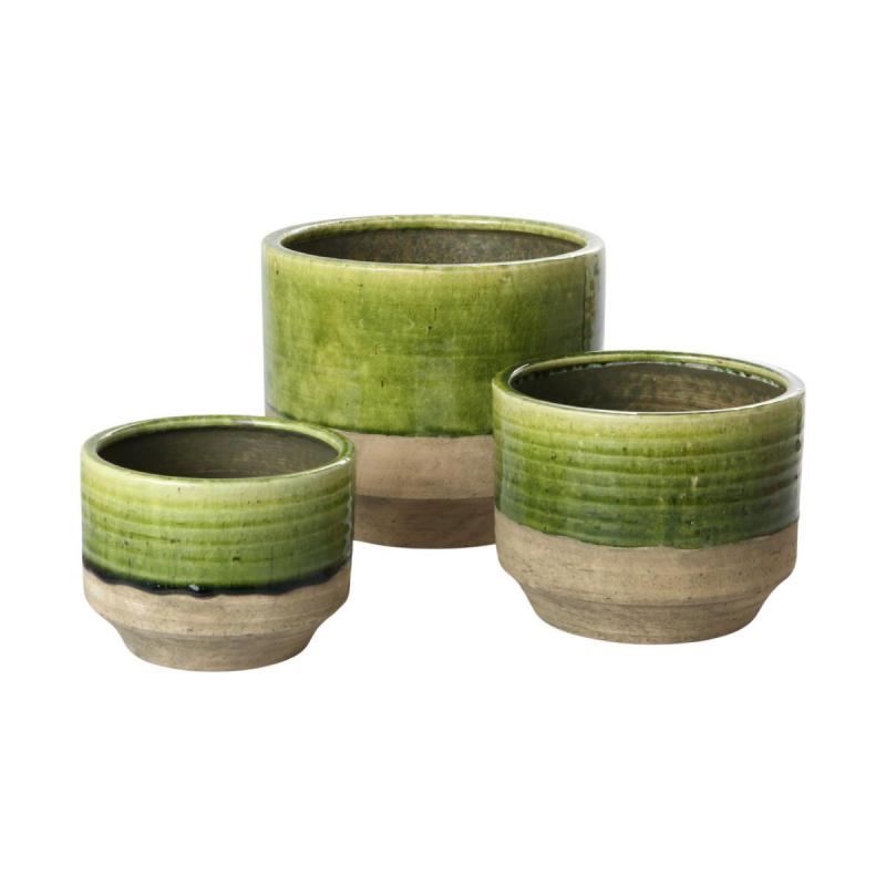 Topf glasiert farbverlauf grün