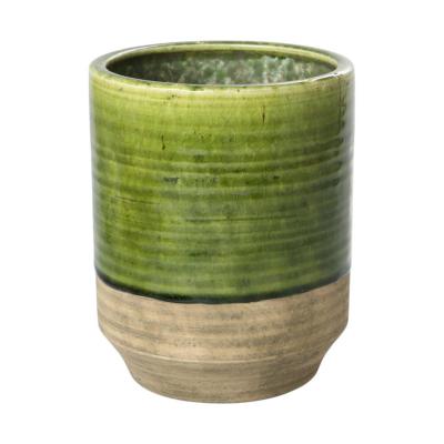 Topf hoch glasiert farbverlauf grün