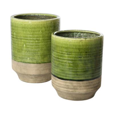 Topf hoch glasiert farbverlauf grün