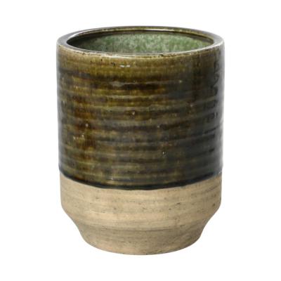 Topf hoch glasiert farbverlauf braun