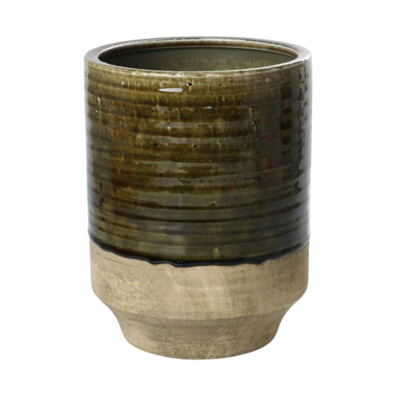 Topf hoch glasiert farbverlauf braun