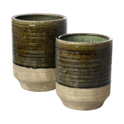 Topf hoch glasiert farbverlauf braun