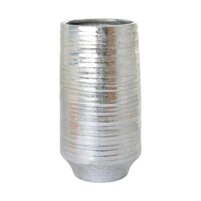 Vase glasiert farbverlauf silber