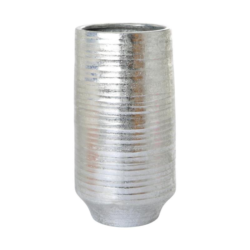 Vase glasiert farbverlauf silber