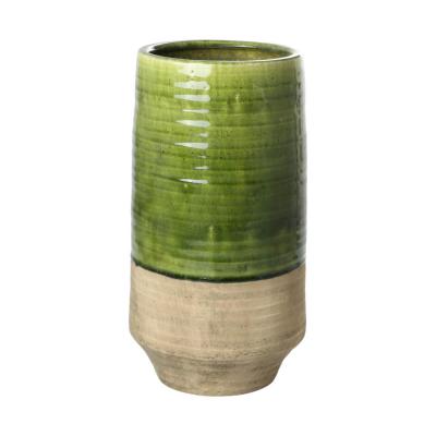 Vase glasiert farbverlauf grün