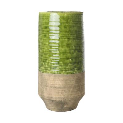 Vase glasiert farbverlauf grün