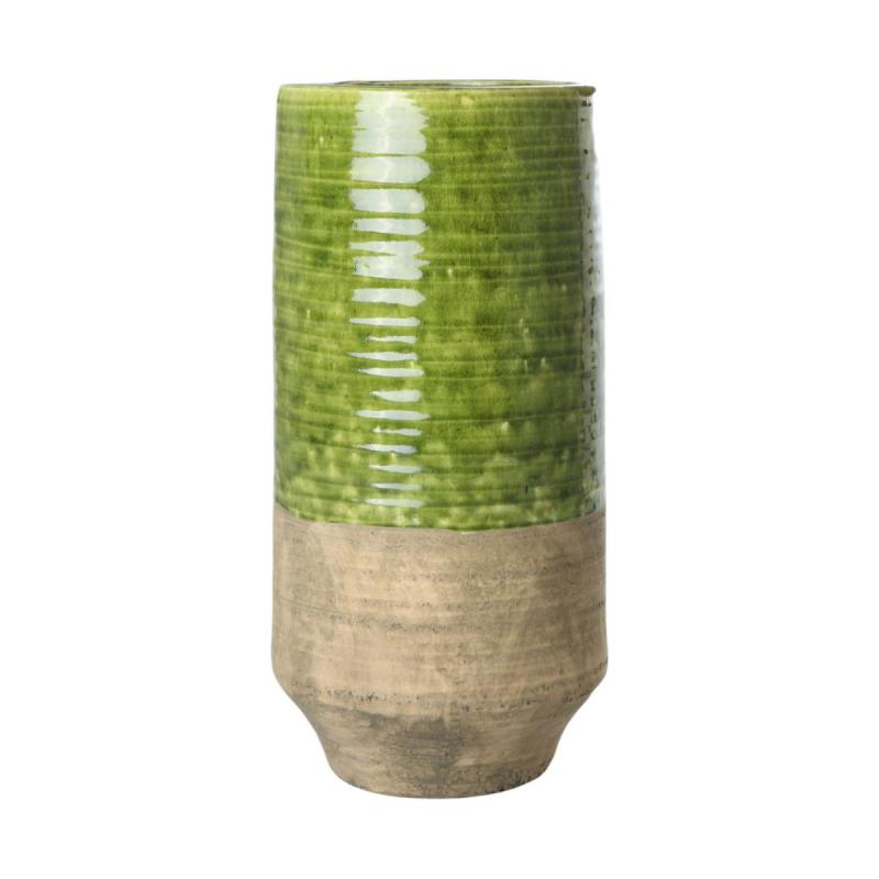 Vase glasiert farbverlauf grün