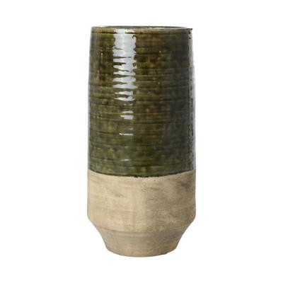 Vase glasiert farbverlauf braun