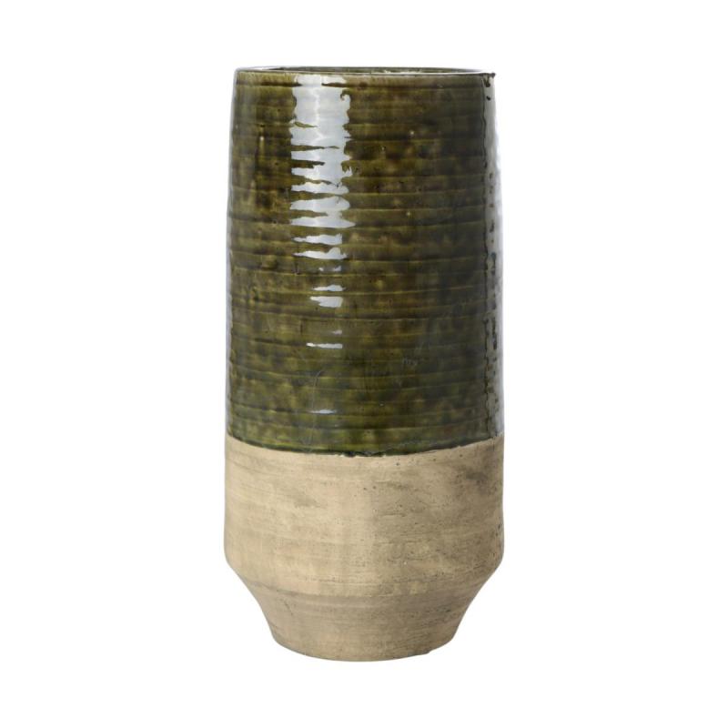 Vase glasiert farbverlauf braun