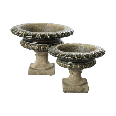 Pokal glasiert farbverlauf braun