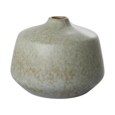 Vase bauchig glasiert