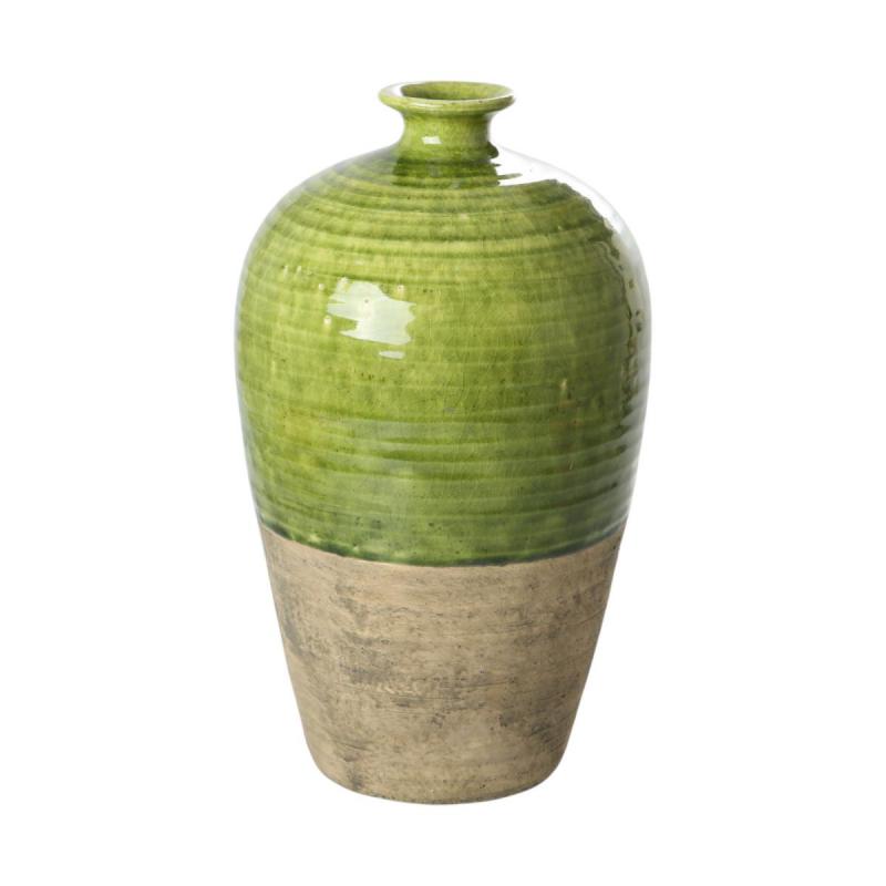 Vase glasiert farbverlauf gr&uuml;n