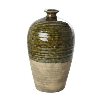 Vase glasiert farbverlauf braun