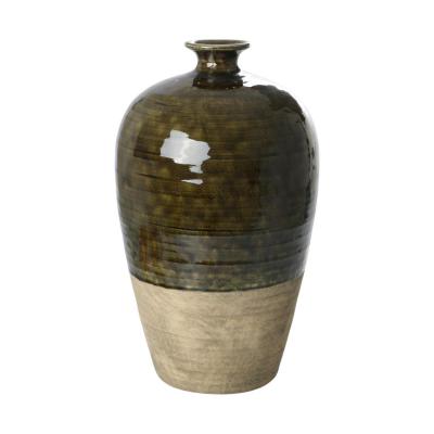 Vase glasiert farbverlauf braun