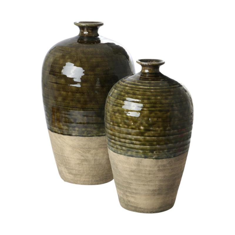 Vase glasiert farbverlauf braun