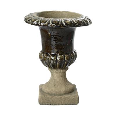 Pokal glasiert farbverlauf braun