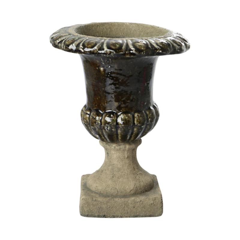 Pokal glasiert farbverlauf braun