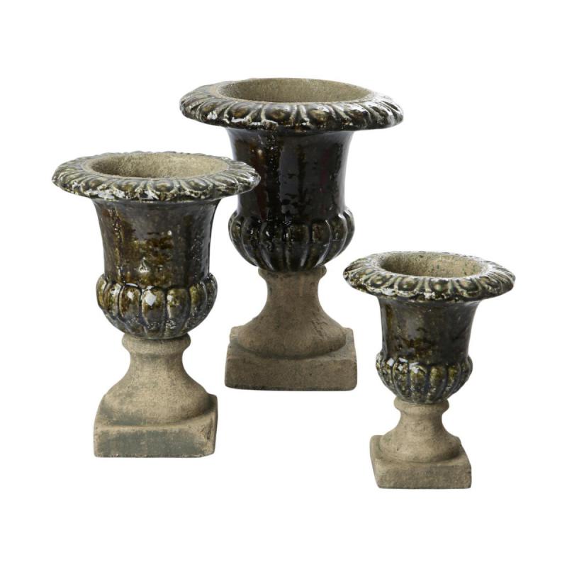 Pokal glasiert farbverlauf braun