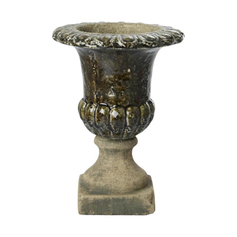 Pokal glasiert farbverlauf braun