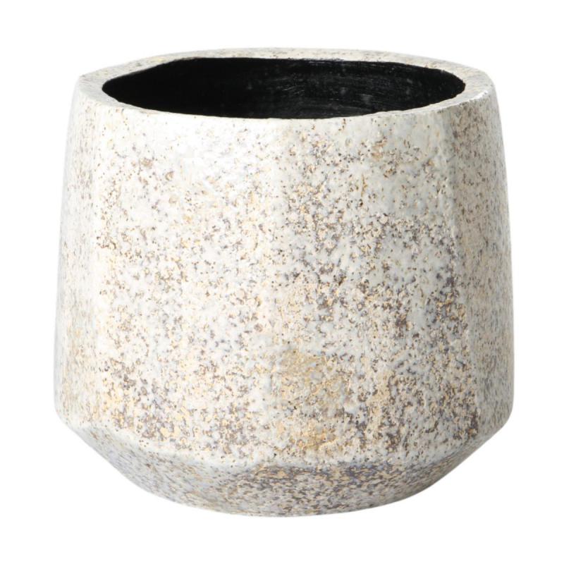 Topf mit sprenkelglasur für 16er weiß
