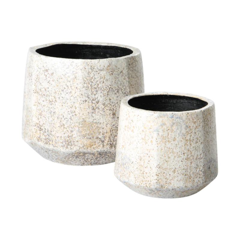 Topf mit sprenkelglasur für 16er weiß