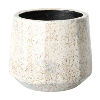 Topf mit sprenkelglasur für 12er weiß