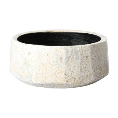 Schale mit sprenkelglasur weiß