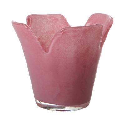 Teelichtglas gefaltet altrosa