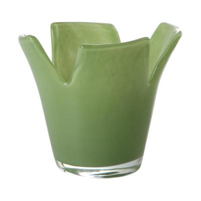 Teelichtglas gefaltet hellgrün