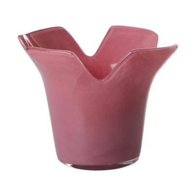 Teelichtglas gefaltet altrosa