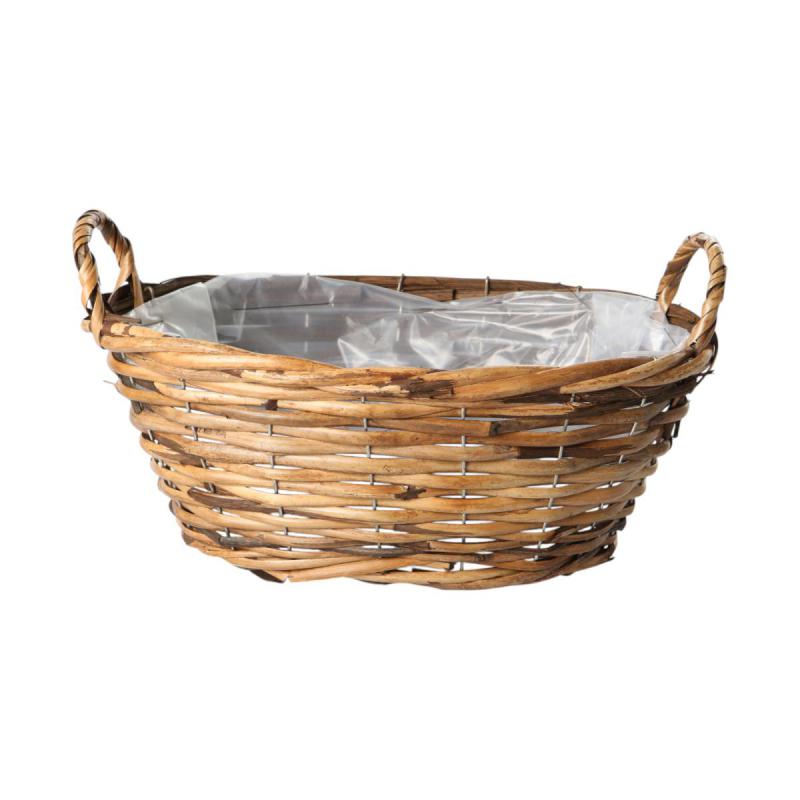 Pflanzkorb oval mit Henkel