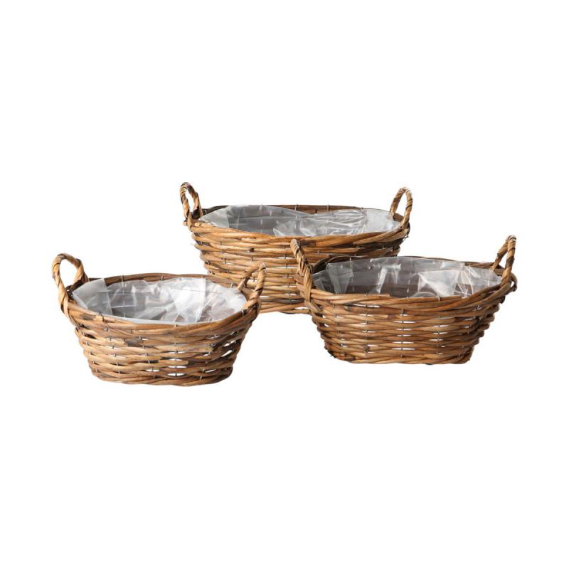 Pflanzkorb oval mit Henkel