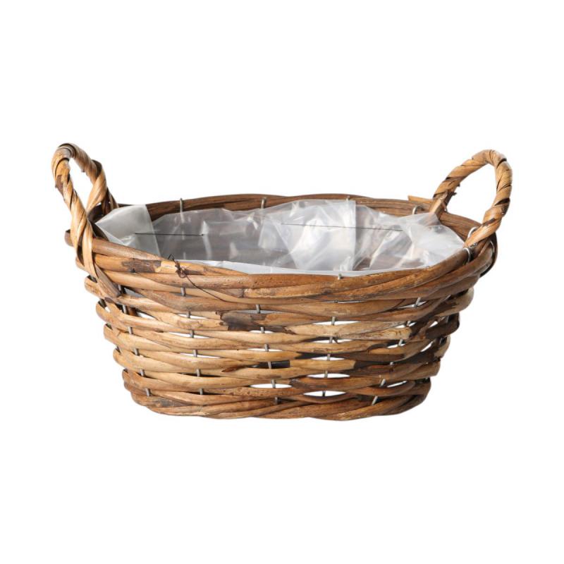 Pflanzkorb oval mit Henkel