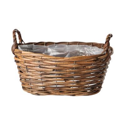 Pflanzkorb oval mit Henkel