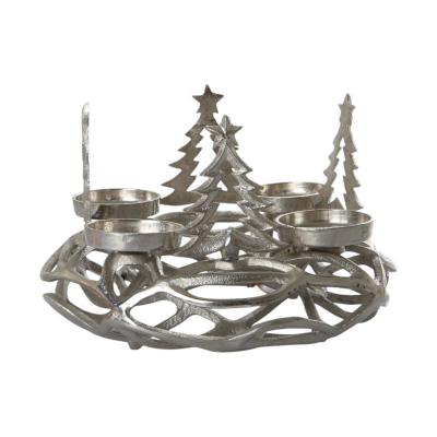 Alu-Kranz mit Kerzenhalter