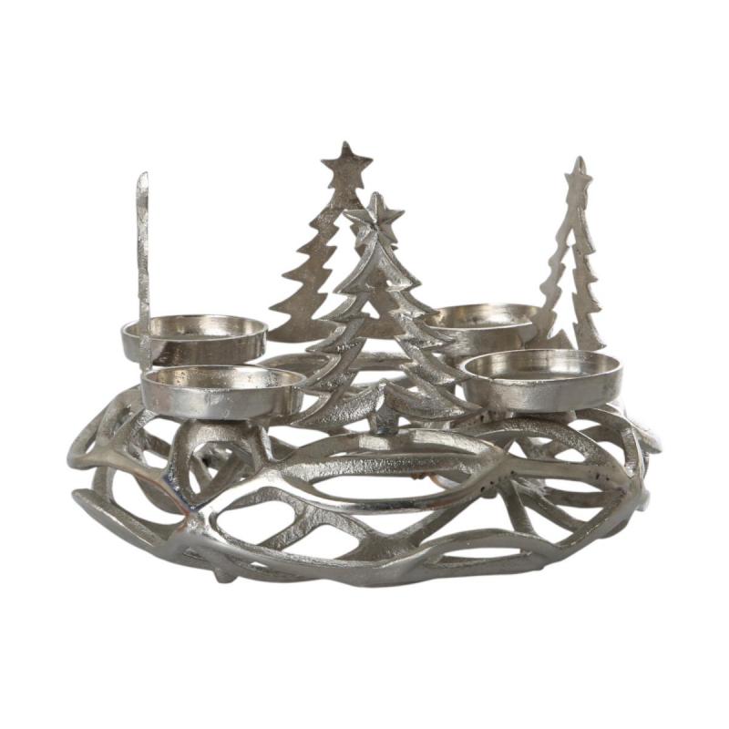 Alu-Kranz mit Kerzenhalter