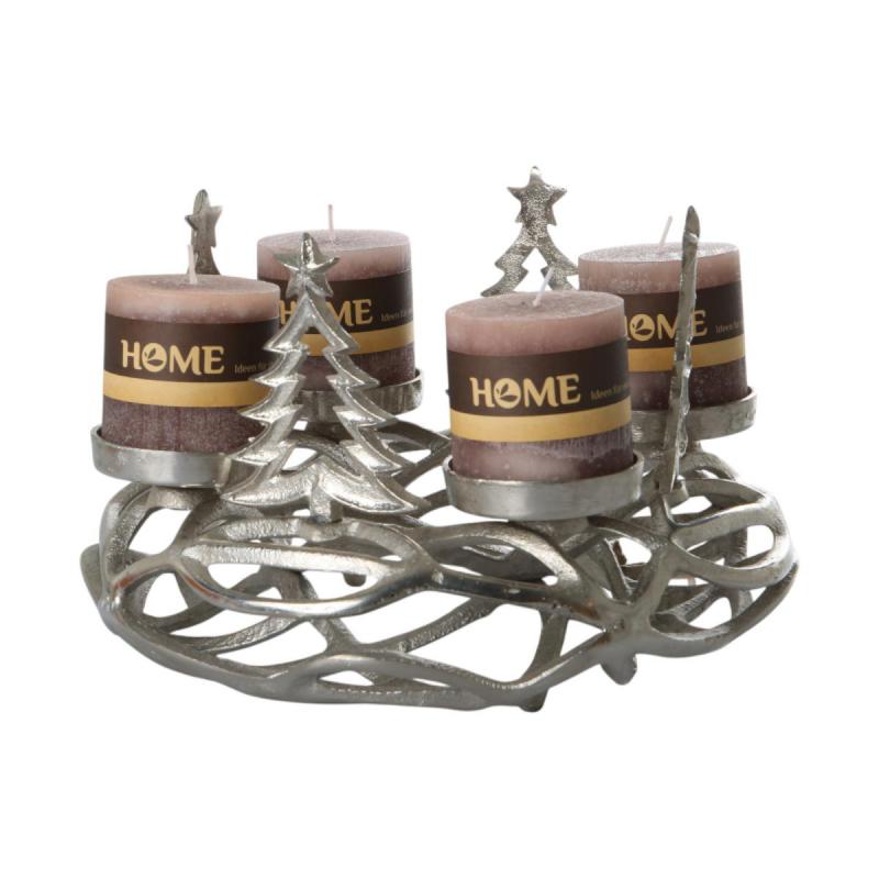 Alu-Kranz mit Kerzenhalter