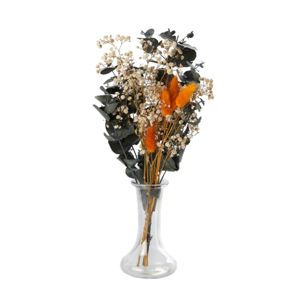 Mini-trockenblumenstrauß orange