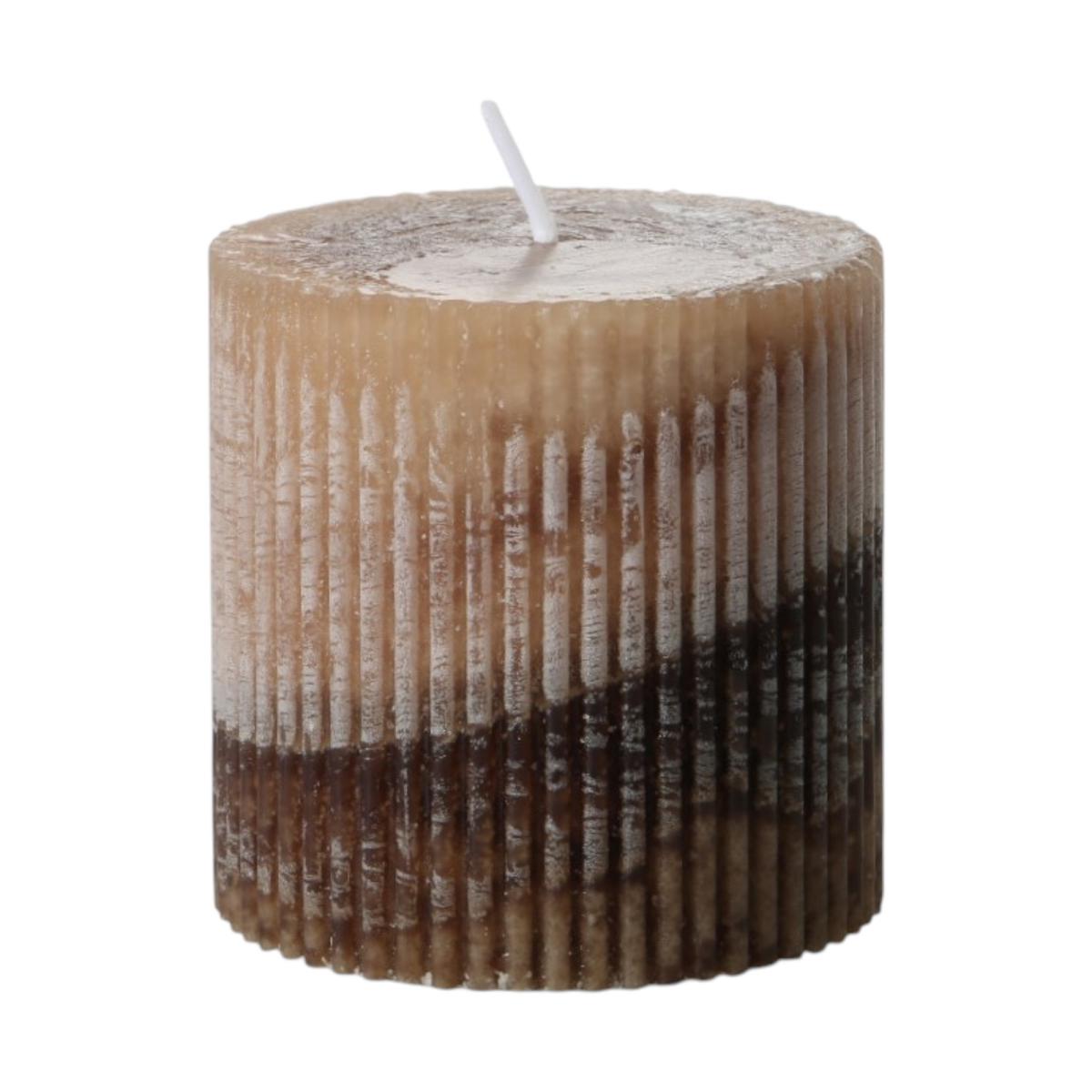 Stumpen durchgefärbt zweifarbig braun