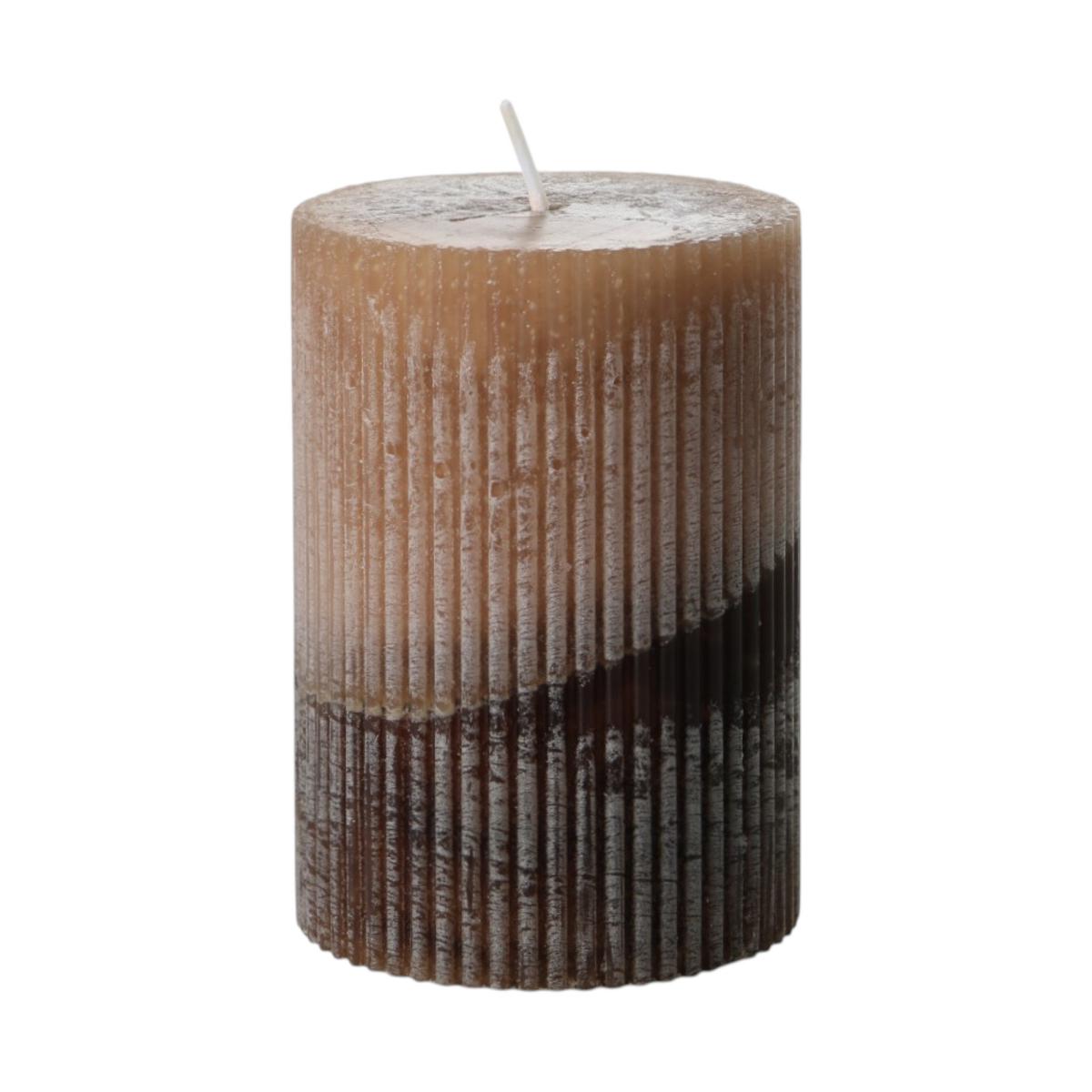 Stumpen durchgefärbt zweifarbig braun