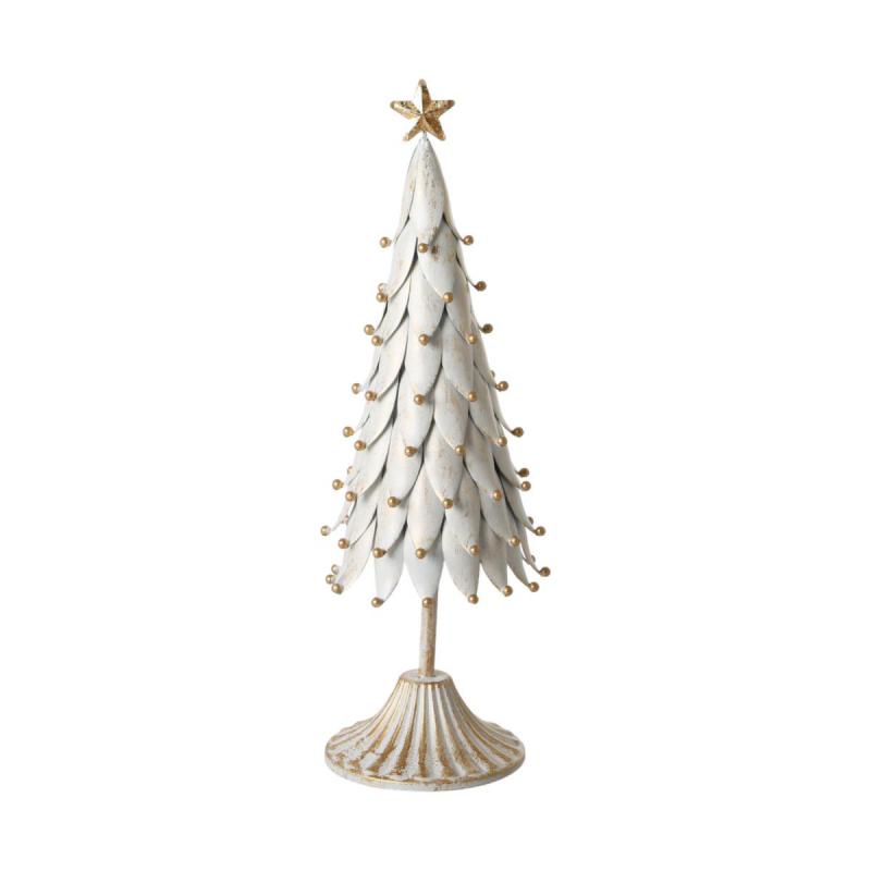 Metall-Tannenbaum weiß