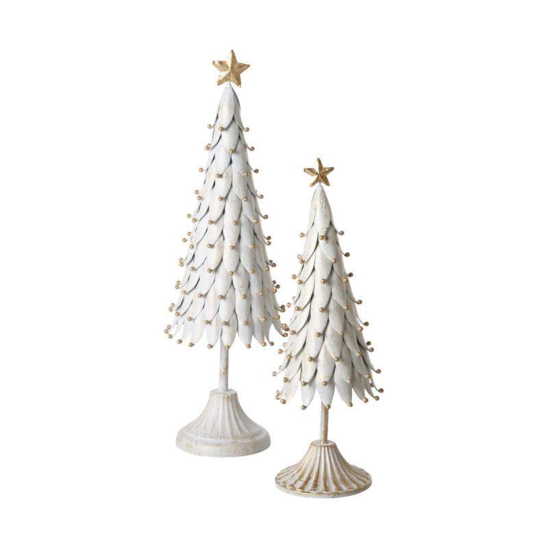 Metall-Tannenbaum weiß