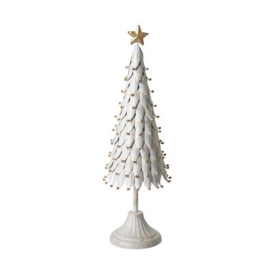 Metall-Tannenbaum weiß