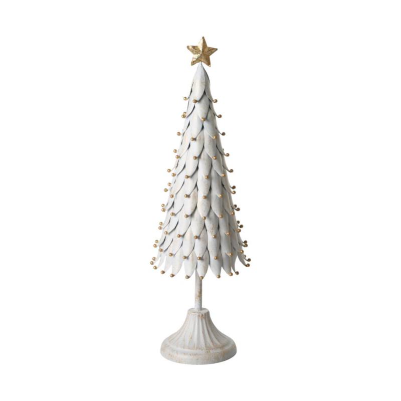 Metall-Tannenbaum weiß
