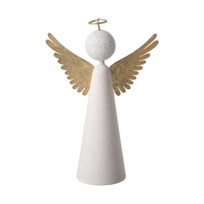 Holz-Engel weiß