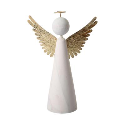 Holz-Engel weiß