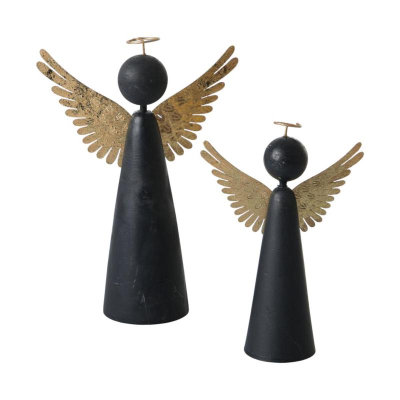 Holz-Engel schwarz
